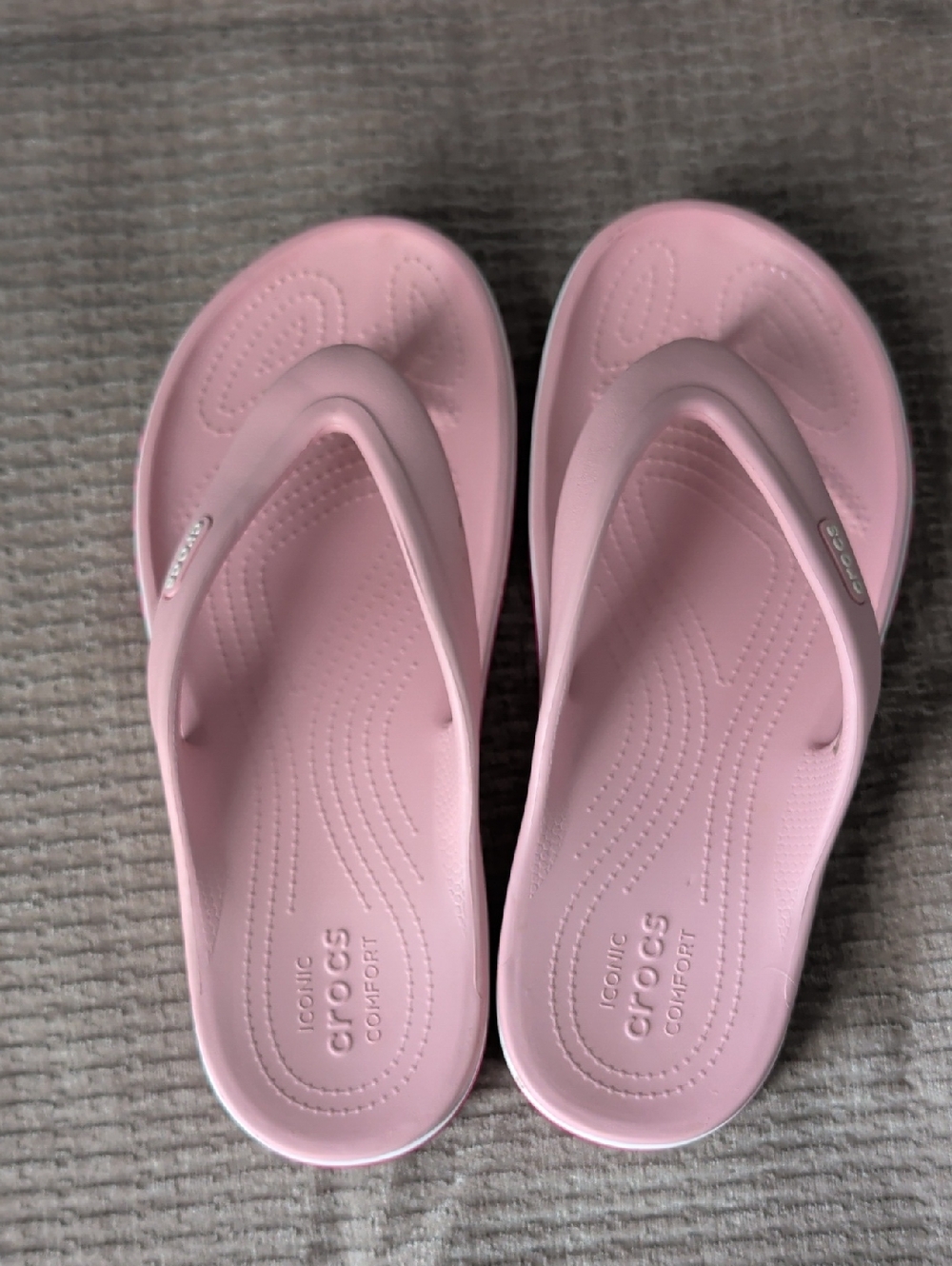 CROCS Light Pink Thong Flip Sandals